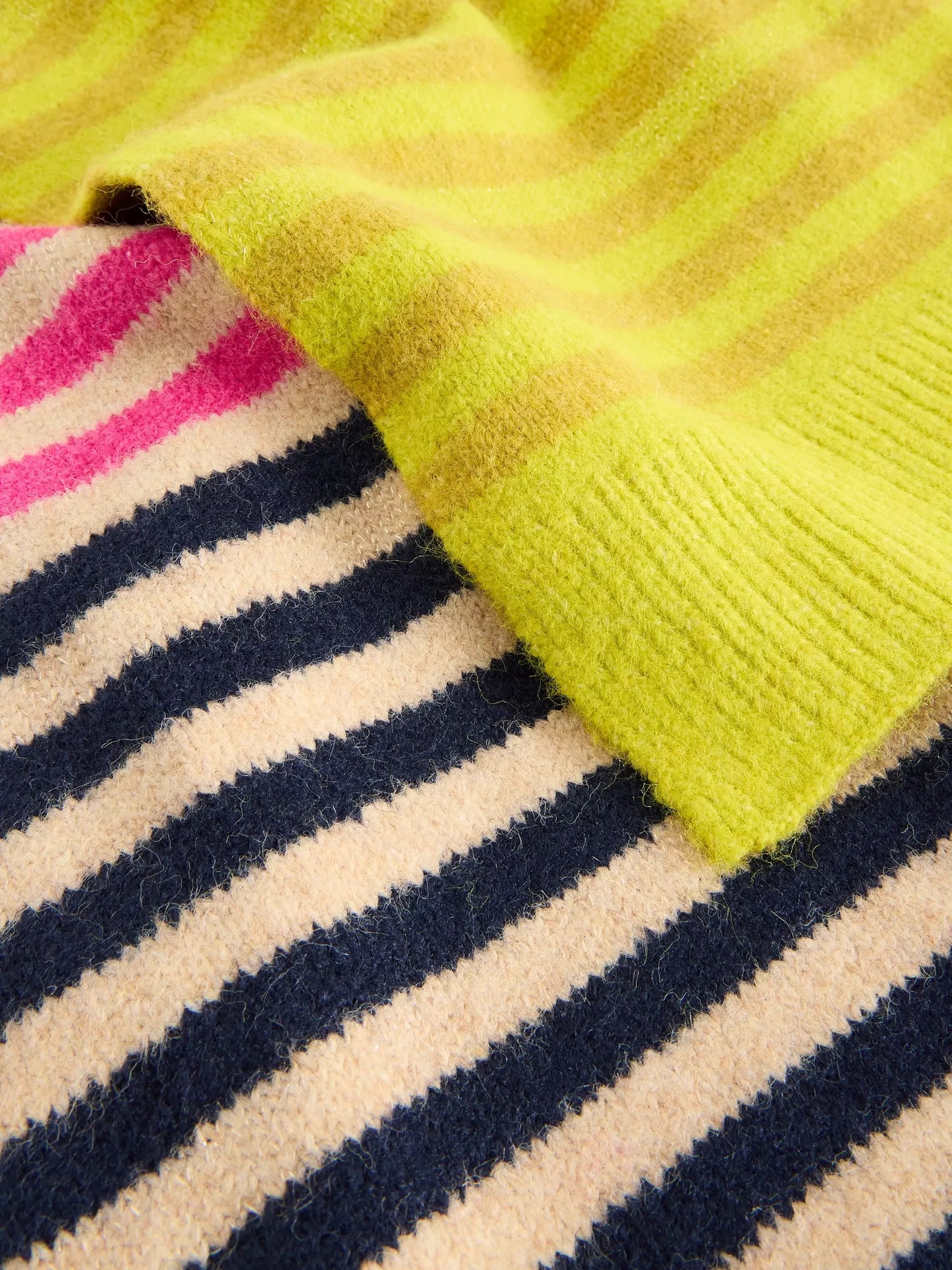 Striped Knitted Scarf