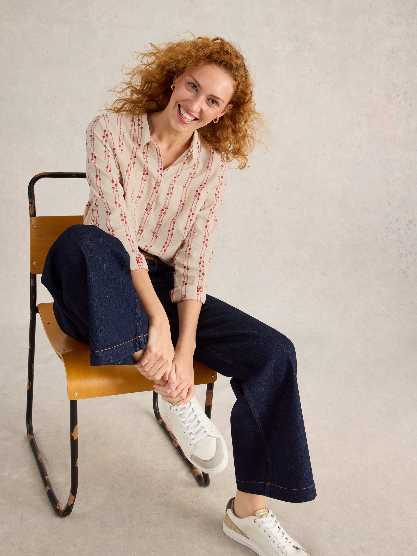 Sophie Organic Cotton Shirt - Poppies