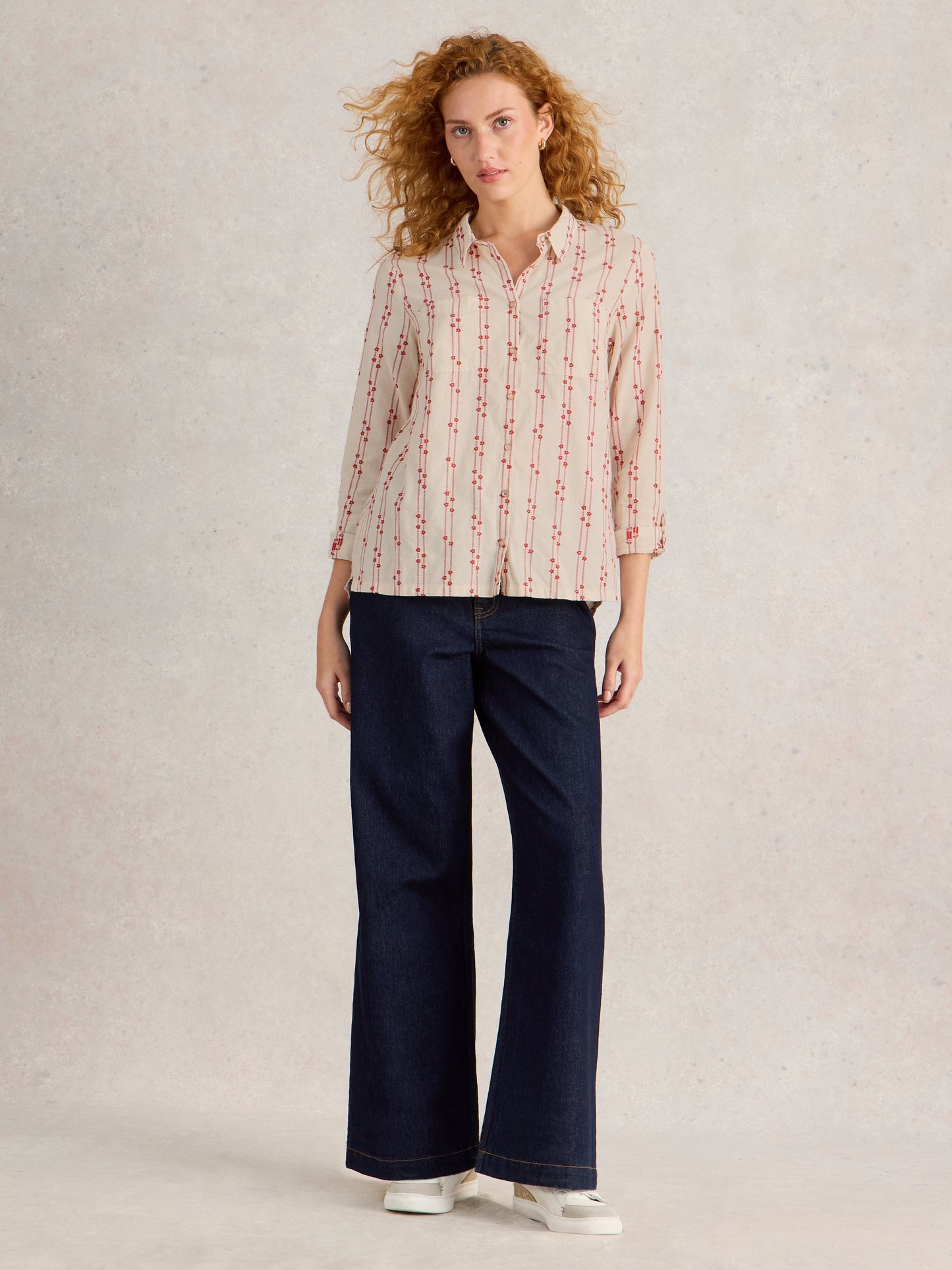 Sophie Organic Cotton Shirt - Poppies