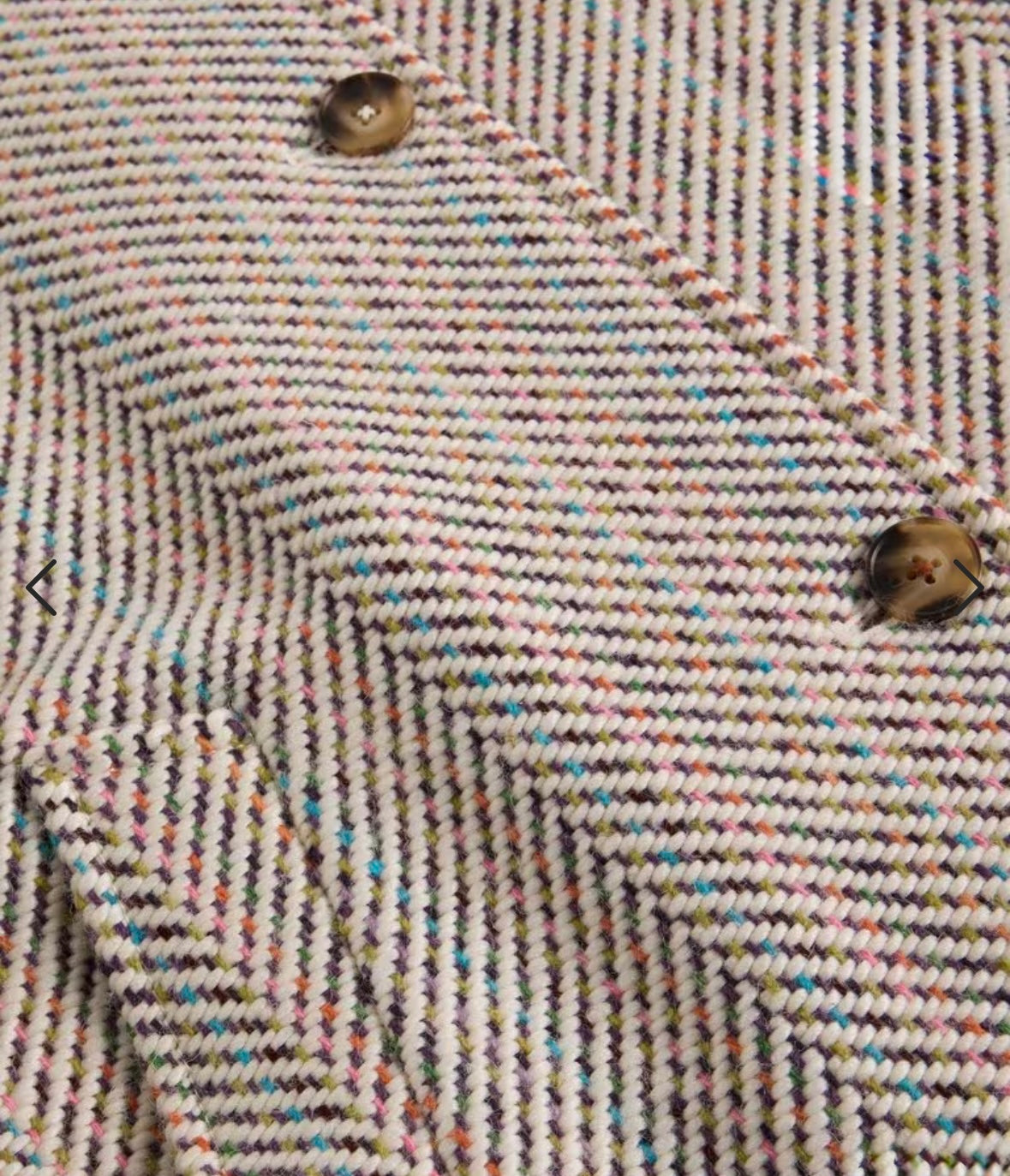 Kelsey Texture Wool Blend Coat ~ Ivory Multi