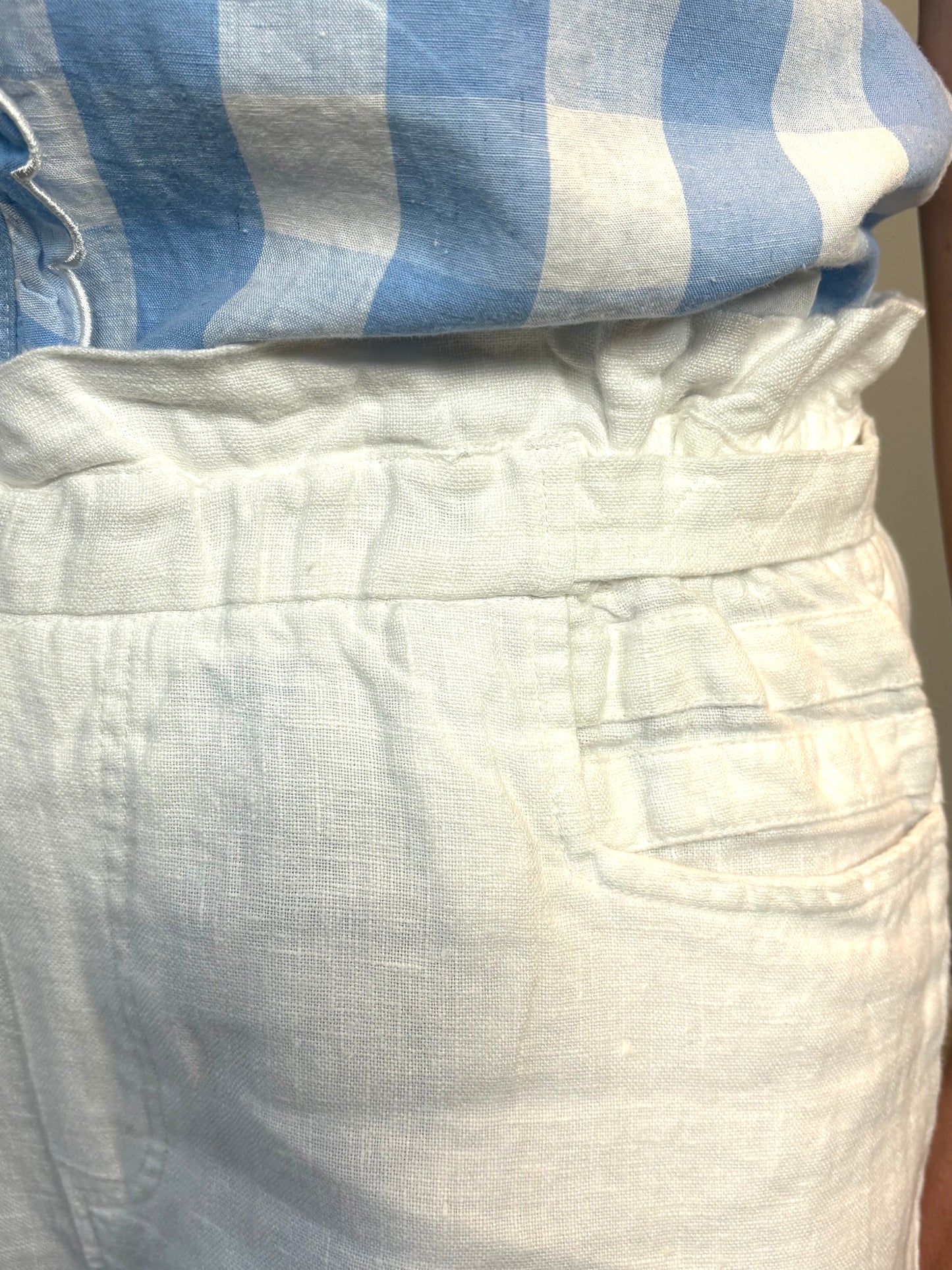 Garence White Linen Short
