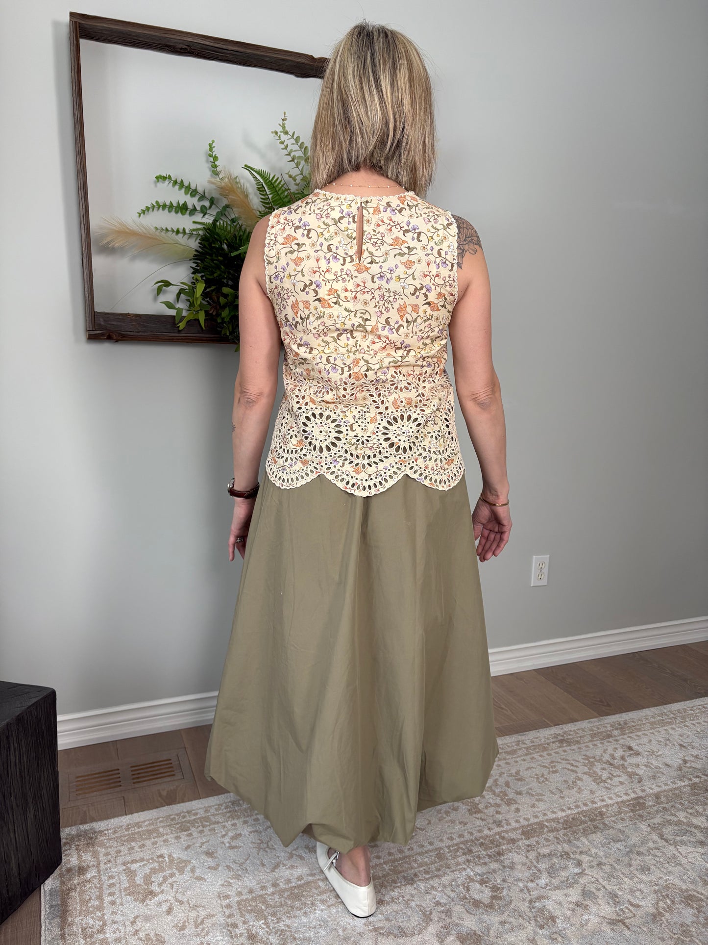 Khaki Balloon Skirt