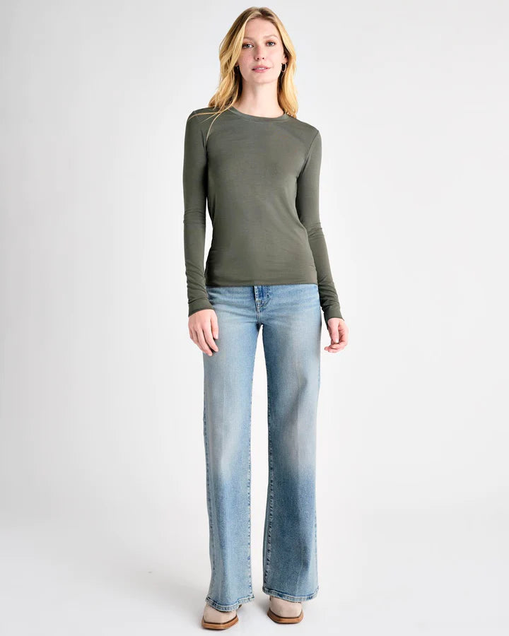 Bamboo Longsleeve Tee ~ Olive - Lemon Cyprus