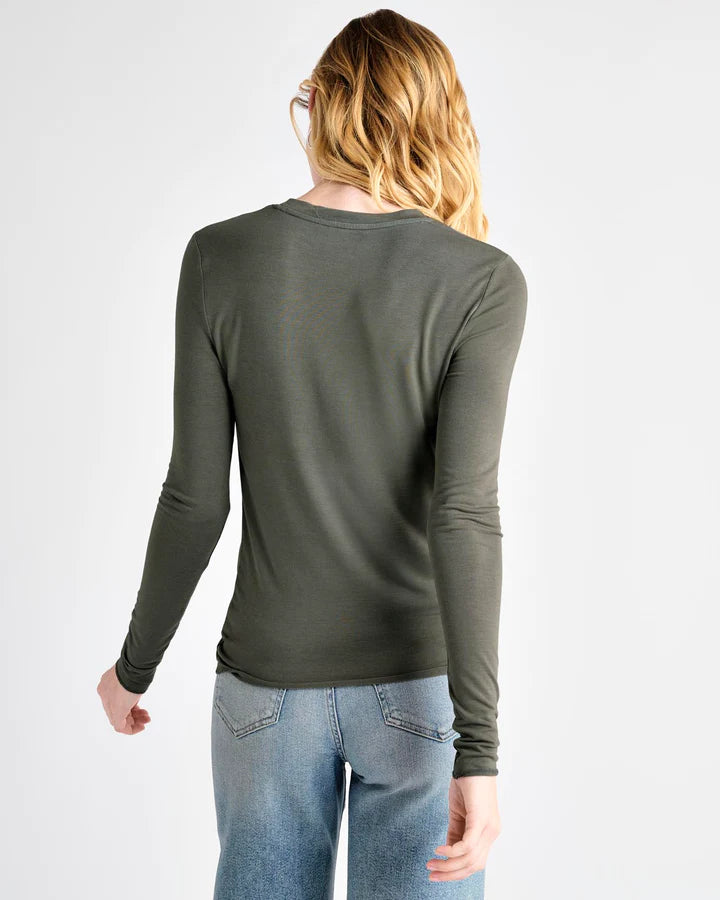 Bamboo Longsleeve Tee ~ Olive - Lemon Cyprus
