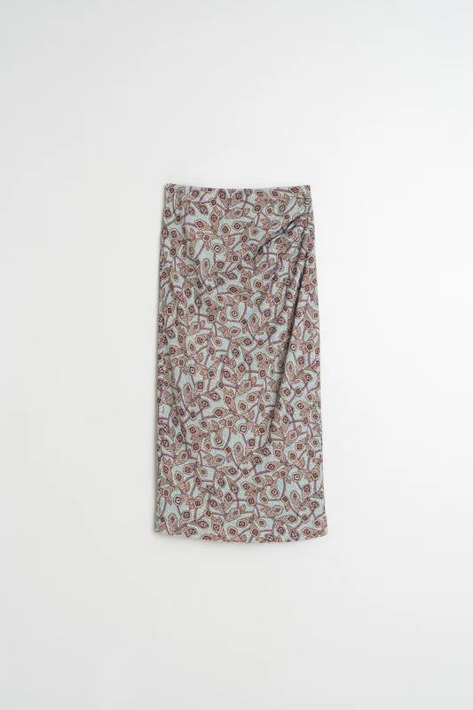 Floral patterned fabric on a white background