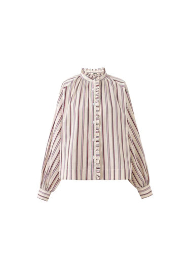 Striped blouse on a white background