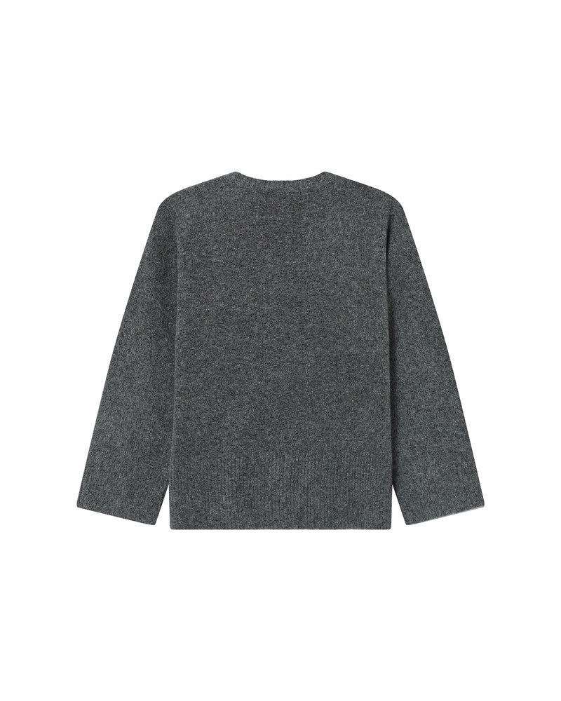 Gray sweater on a white background