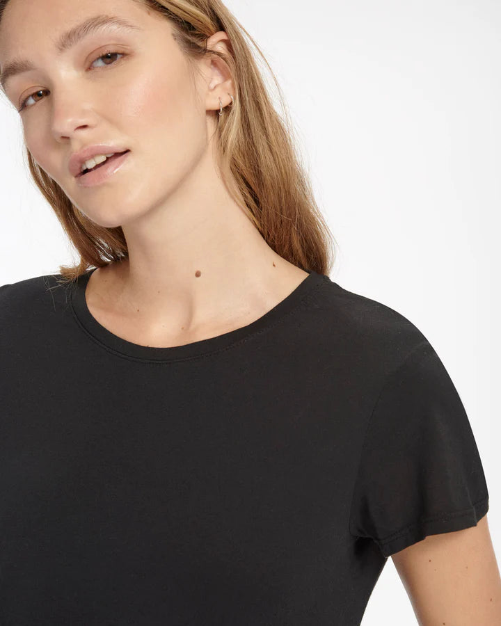 Abbie Crew Tee - Black - Lemon Cyprus