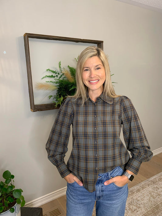 Plaid Blouse