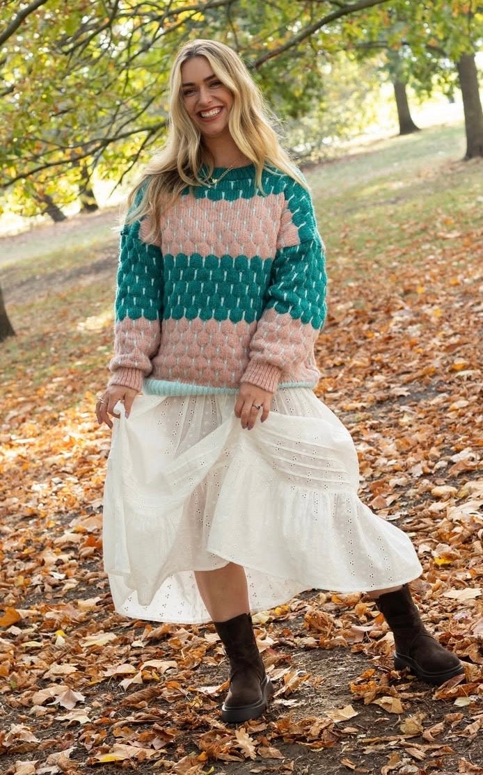 Marissa Bubble Stitch Balloon Sleeve Jumper - Lemon Cyprus
