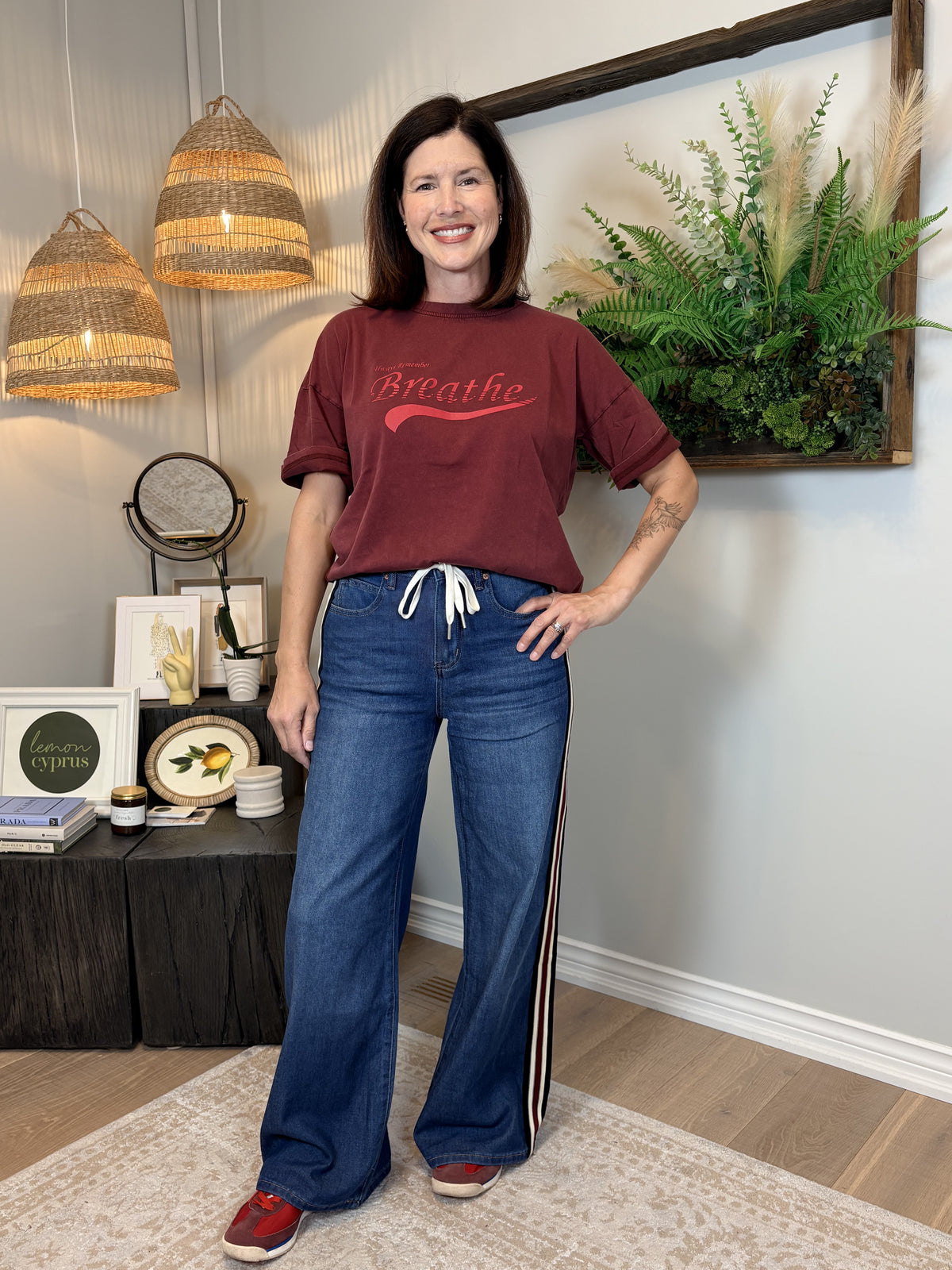 Lily Wide Leg Denim ~ Carina - Lemon Cyprus