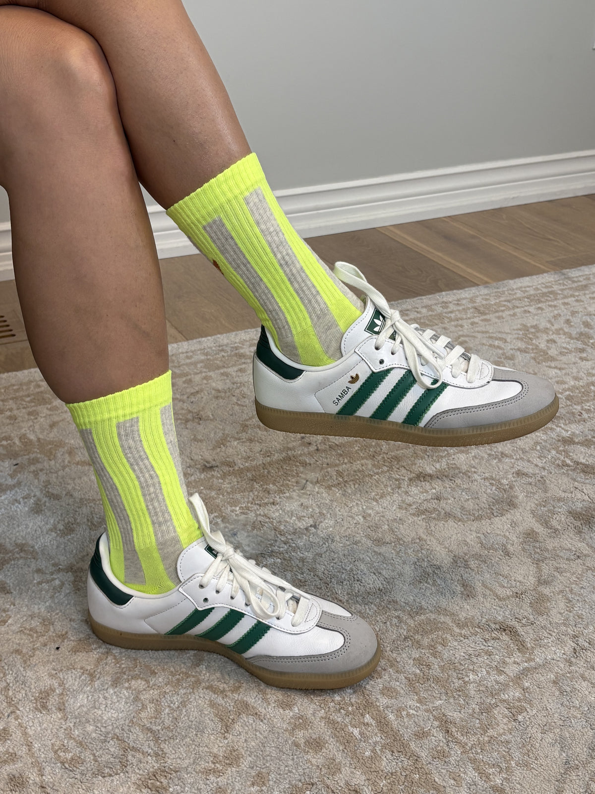 Neon Striped Hen Socks