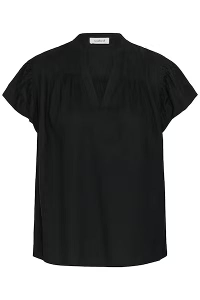 Black blouse on a white background