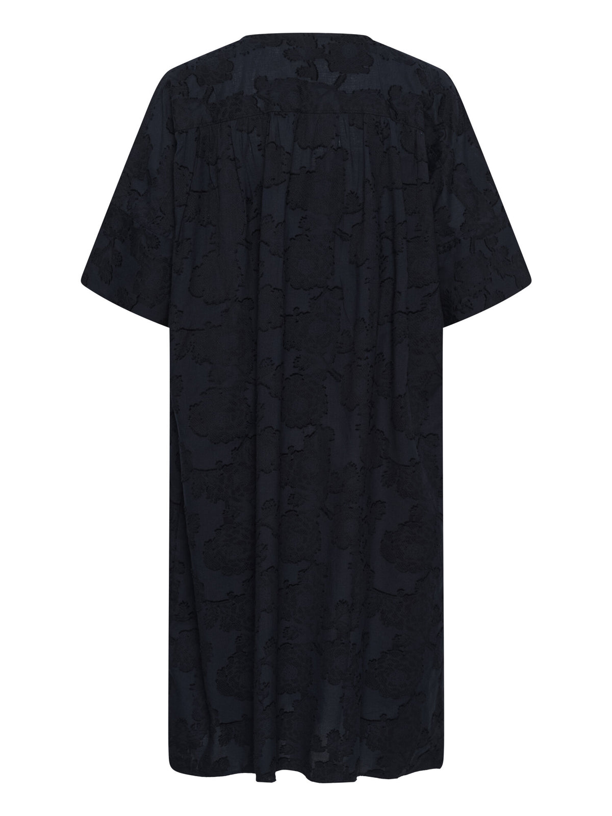 dark navy tone-on-tone jacquard midi dress by Soaked in Luxury