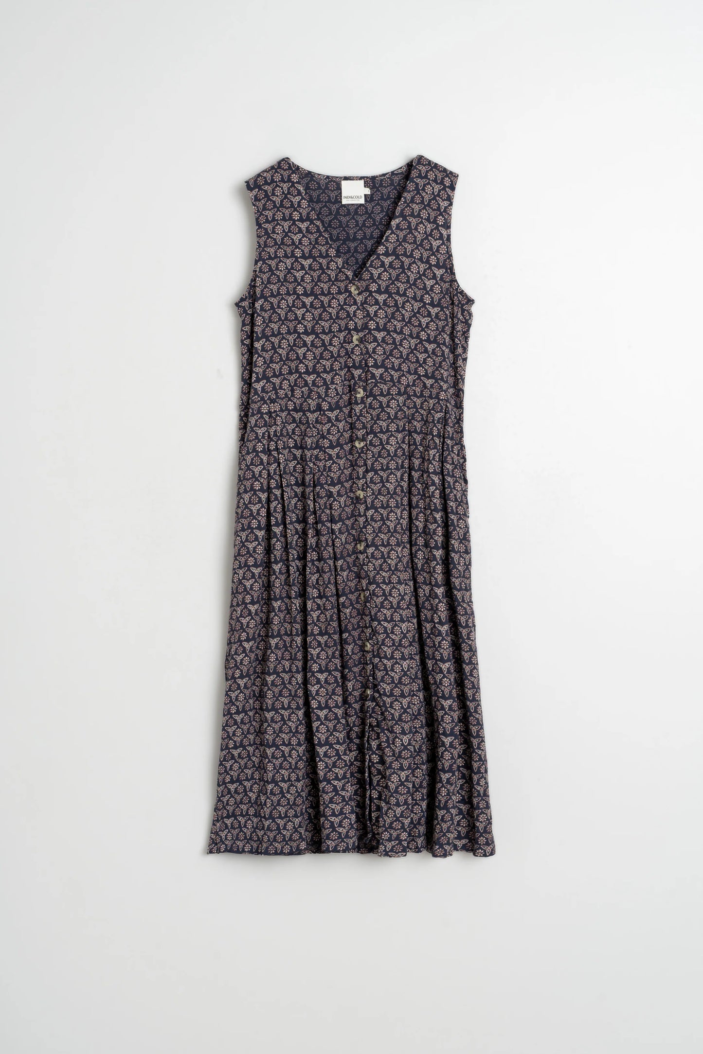 Multiposition Block-Print Dress - Lemon Cyprus