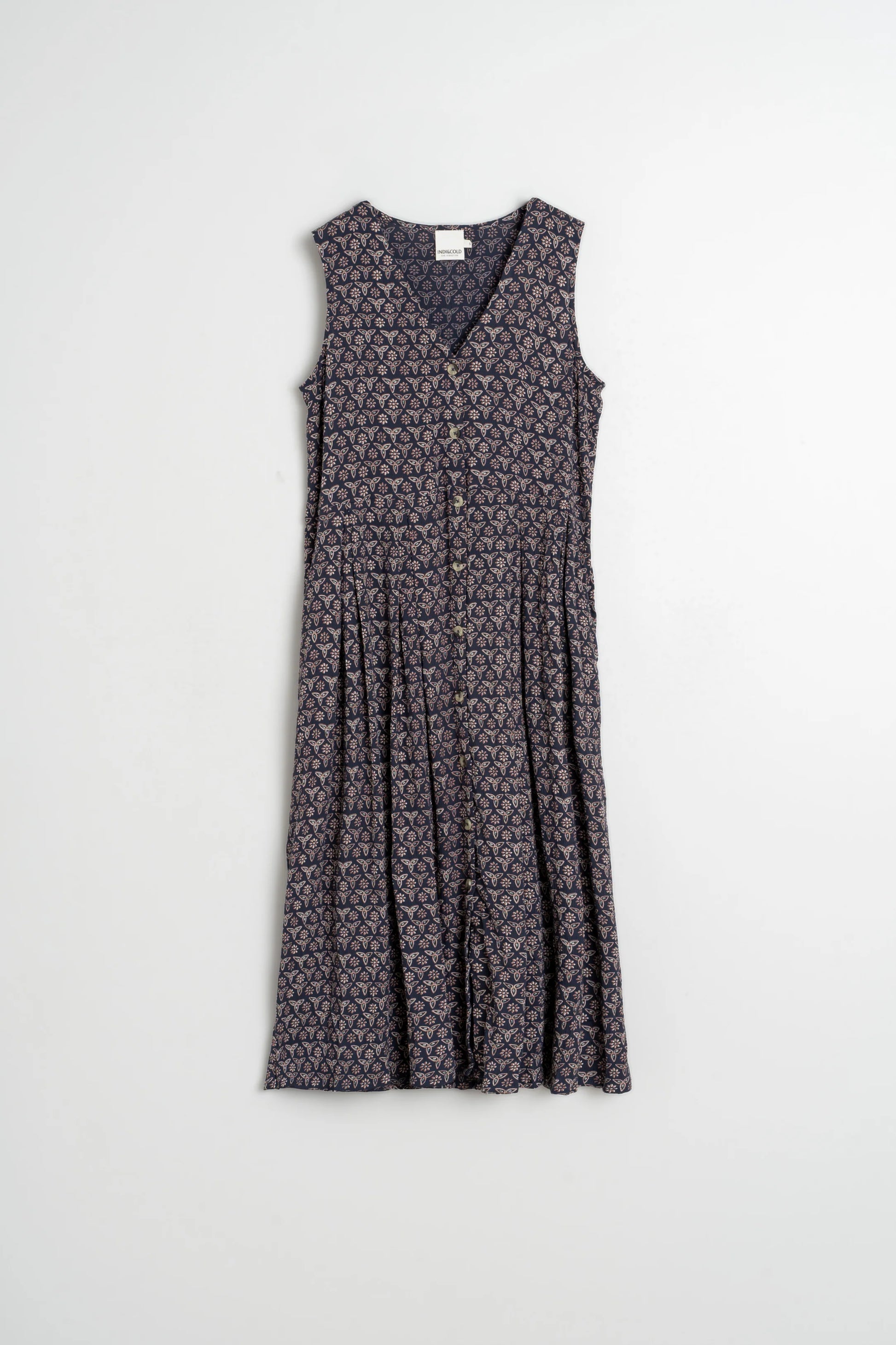 Multiposition Block-Print Dress - Lemon Cyprus