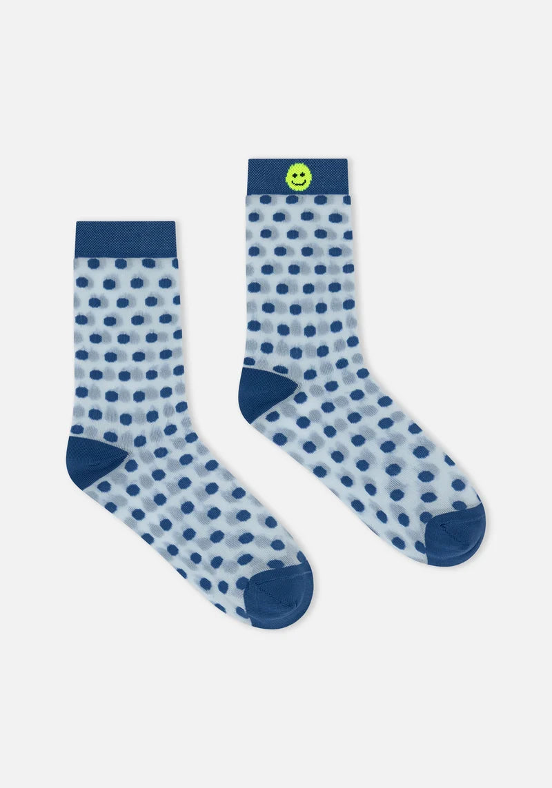 Sheer Polkadot Socks ~ Blue