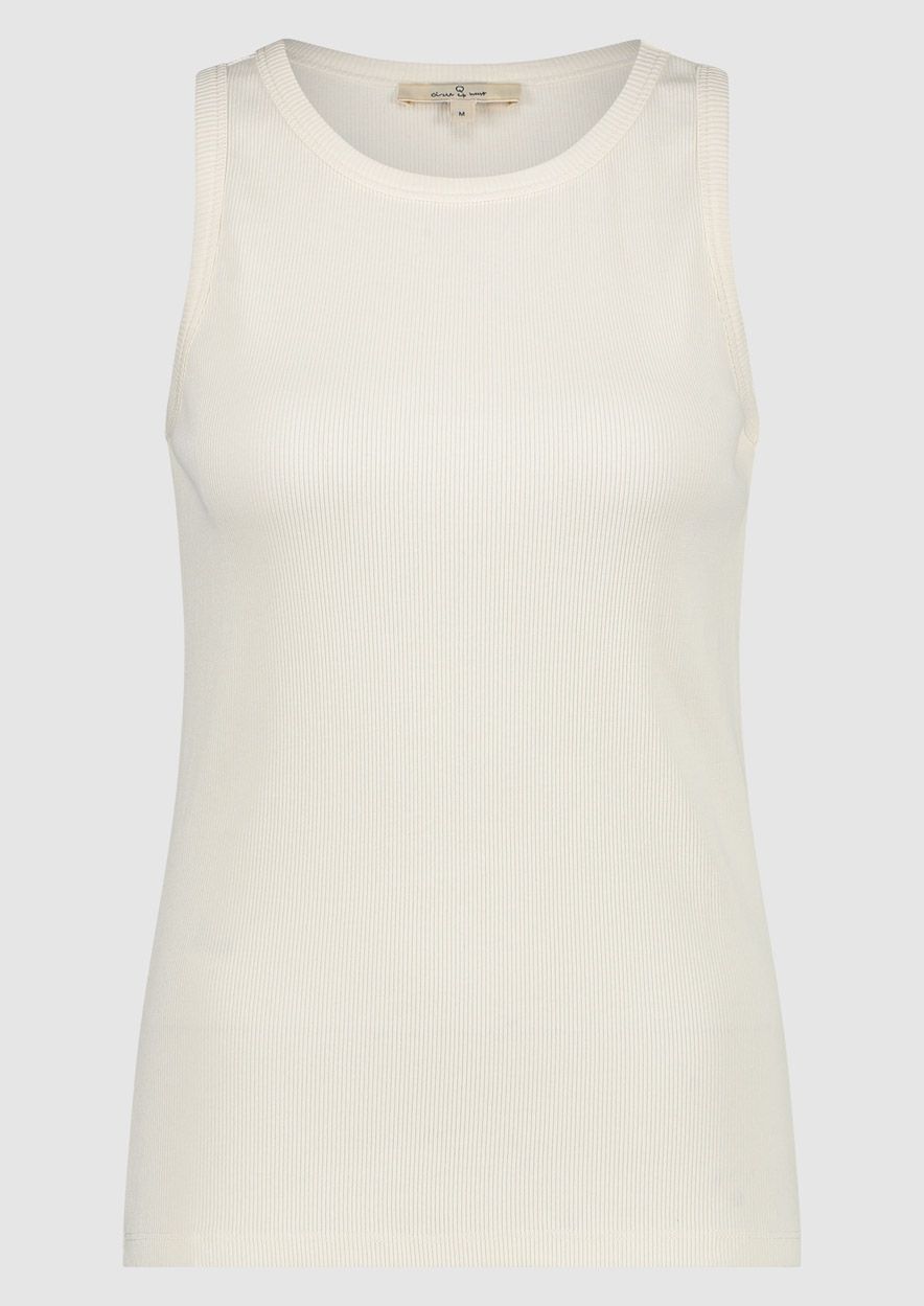 This timeless design, the Kate tank by Circle of Trust, is crafted from thick ribbed cotton fabric. vanilla ice colour lemon cyprus boutique