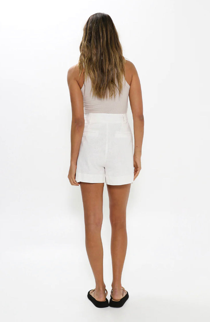 Milly Shorts ~ White - Lemon Cyprus