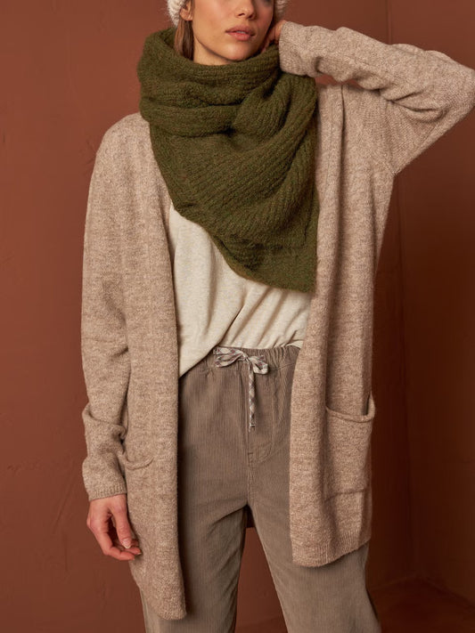 Knit Scarf- Khaki Green