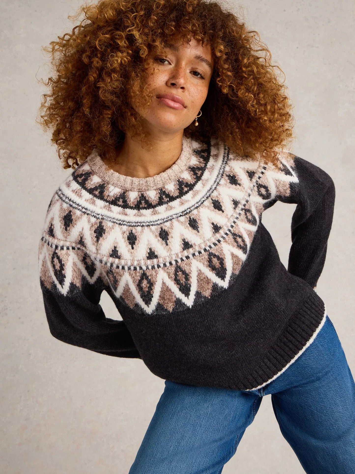 Mono Fairisle Sweater