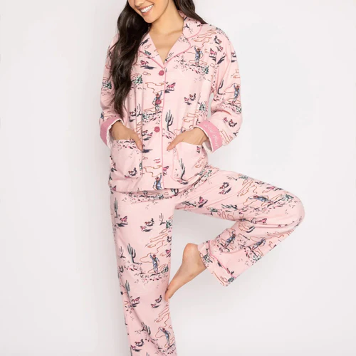 World's Softest Flannel Pajamas Set - Pink