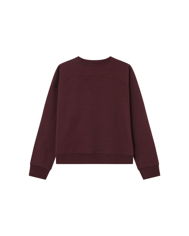 Maroon sweatshirt on a white background