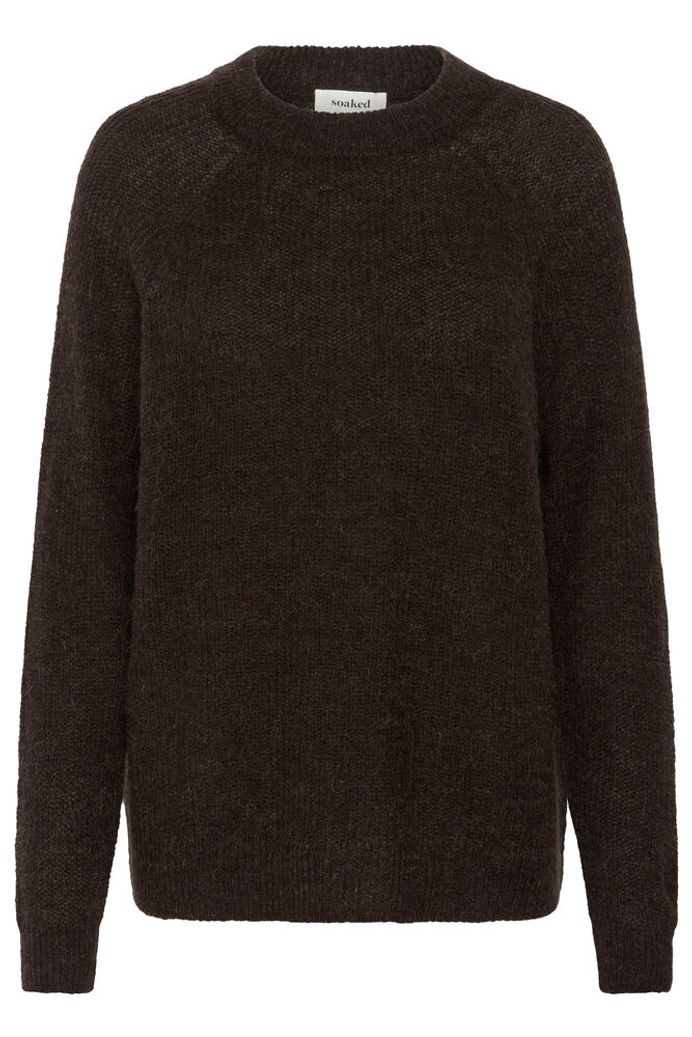 Dark brown sweater on a white background